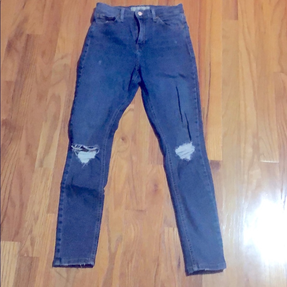 Topshop Jamie skinny stretch ripped knee